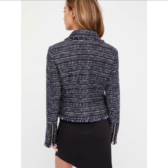 🍂FREE PEOPLE Nicole Tweed Moto Shape Blazer - Picture 3 of 5